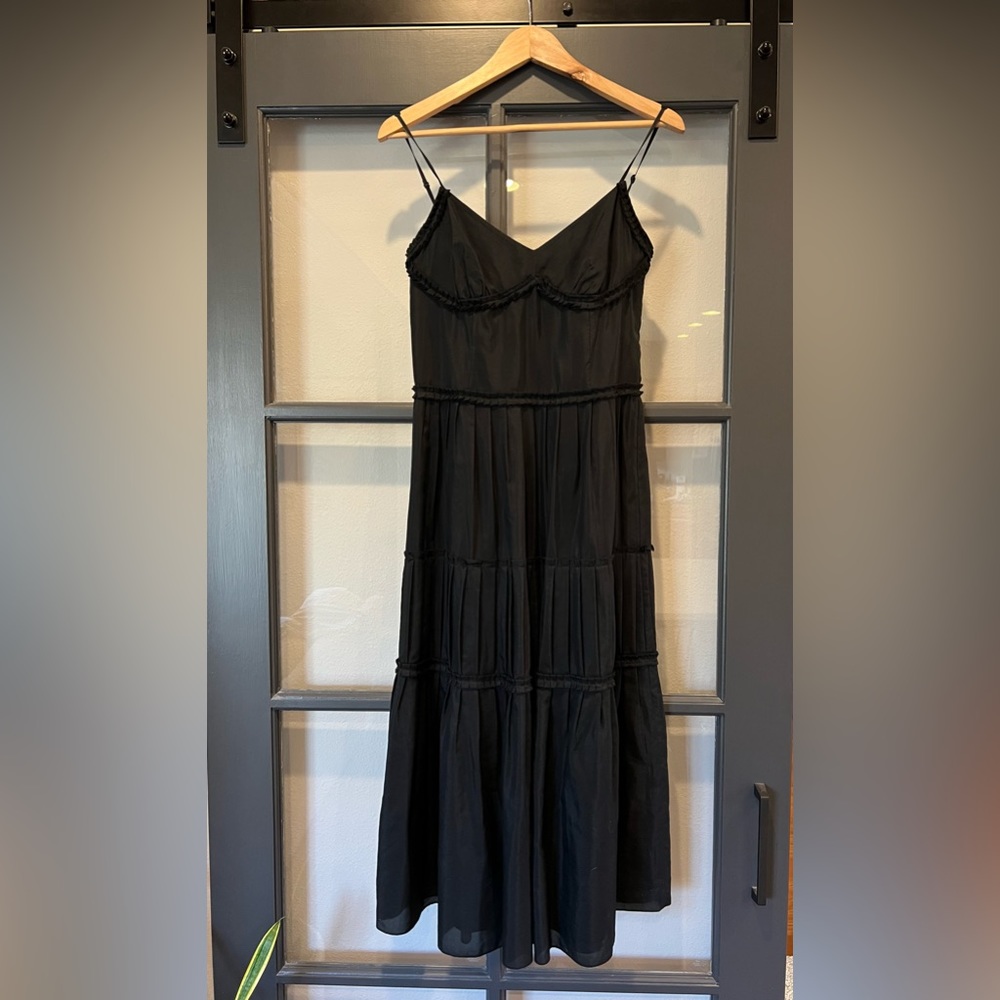 Loft Pintuck Pleated Midi Sundress